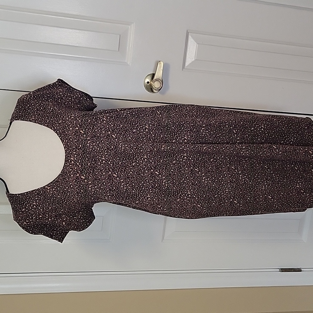 Sanctuary Social Standard Tan Black Animal Print Dress Size M